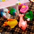 Soft Rubber Baby Bath Toy Set(Pack of 06)With Whistle For Kids. 