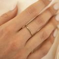 eManco Simple and Classic Horizontal Strip Stainless Steel Ring for Ladies Suitable for Gift Jewelry. 
