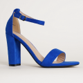 Women's Fashion Block Heel Sandals in Black, Maroon, Red, Blue, White, Light Pink, Silver, and Golden. 