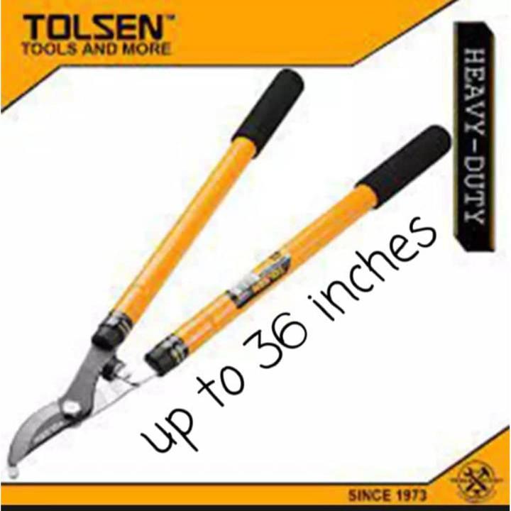 Tolsen Bypass Loppers and Pruners, Telescoping Tree Pruner, Anvil Lopper, Ratchet Extendable Handle from 26-36 Inches, Heavy Duty Branch Cutters, Pruning Shears, Tree Clippers, Ratchet Anvil Lopper
