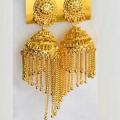 Zeverat Golden Big Jhumka Earrings Jewelry Set For Women ZV3768. 