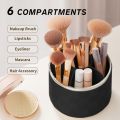 AJM   Luxury 360 Degree Rotating Makeup Brush Holders, with lid clear makeup brush organizer holder caddy,Rotating Dustproof Make Up Brushes Container with Clear Acrylic Cover,for Lipsticks, Bathroom Vanity, Dresser. 