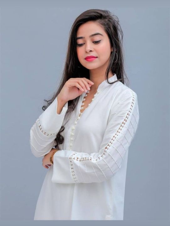 Sowear- White Two Piece Dress For Women Best for Girls And Womens Soft lawn shalwar kameez/ Ready to Wear for Girls and Women / Fashion \ Kurtas & Shalwar Kameez \ Kurtis