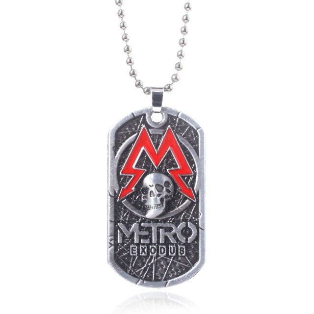 Midy Game Metro Exodus 2033 Necklace Pendants Classic Dog Tag Metal Choker Women Men Jewelry Accessories