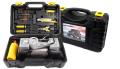 Portable Air Compressor Pump Dual Cylinder Heavy Duty Tire Inflator with LED Light,150 PSI 12V Air Pump with Tire Repair Kit and Toolbox for Auto,SUV,Truck tires etc. 