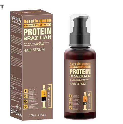 Keratin Queen Protein Brazilian Hair Serum, With Rich Protein & Argan Oil For All Kind Of Hairs. 100ml
