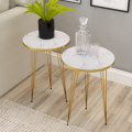 1 Pcs / 2 pcs /Set of 3 Round Coffee Table HIGH Gloss Nesting End Tables - Round Wood Stacking Coffee Side Accent Tables with Metal Legs for Living Room, Home Office, Nightstands for Bedroom, Sturdy Easy Assembly - 3 Piece Modern Nesting Table Living Room. 