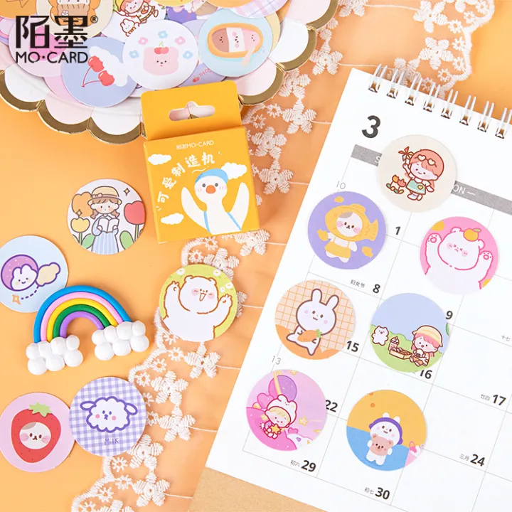 imoda%2045Pcs/box%20Cartoon%20Cute%20Diary%20Journal%20Stationery%20Flakes%20Scrapbooking%20DIY%20Decorative%20Stickers%20-%20Image%204