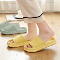 New Thick Platform Bathroom Home Slippers Women Men Soft Sole Eva Indoor Slides Female Sandals 2022 Summer Non-Slip Slippers. 