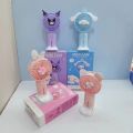 Sanrio Cartoon Portable Handheld Small Fan Cute Mini Kuromi Melody Children Students Desktop Small Electric Fans. 
