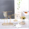 Customized Wrought Iron Jewelry Display Stand Table Top Hanging Becklace Stand Home Earrings Storage Rack Jewelry Stand. 