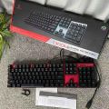 MOTOSPEED CK104 wired Gaming Keyboard -104 keys mechanical Keyboard, with RGB Lights  programmable Hot-Swap Double shot Keycaps with LED Blacklit, Red Switch. 