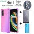 BLKNAIM (4-in-1) For Realme GT Master Edition Case Anti-fall Color Mobile Phone + HD Full Screen Tempered Glass Film + Carbon Fiber Back Film + Lens Film. 