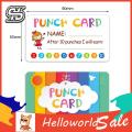 HelloWorld Punch Cards Incentive Boy Girl Student Name Tags Reward Cards Kids Toy. 
