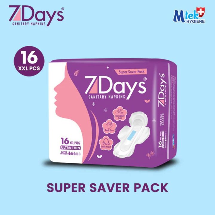 Leo 7 Days -Sanitary Napkins– Size – XX-Large – 16 Pcs
