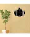 Blocks Design Acrylic Wall Clock - Black. 
