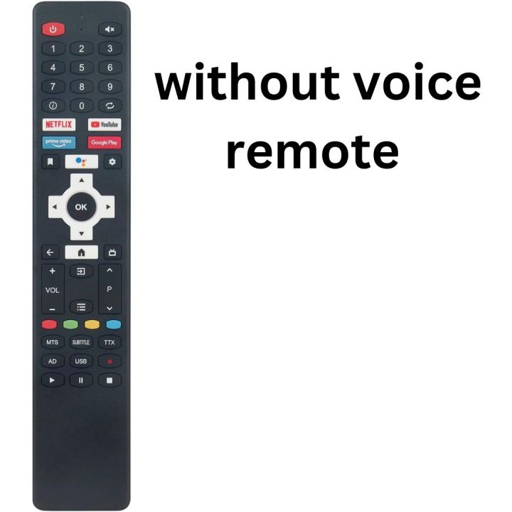 Ecostar Remote / eco star LED Remote / Ecostar Android Smart  LED TV Remote Without Voice Commands with Netflix & YouTube & Prime Video & Google play Button Ecostar LCD And LED Remote Works With All Models Eco Star