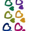 Glitter Foam Stickers - Multicolor Hearts stickers - (Pack of 10) - Self-Adhesive Stickers for Kids - Glitter Stickers for Scrapbooks, Cards and More. 