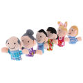 6Pcs/Set Baby Kids Family Finger Puppets Educational Story Game Hand Toys. 