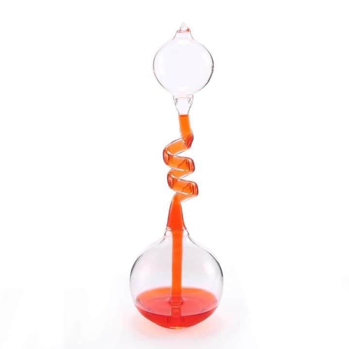 Hand Boiler Love Birds Color Meter Hand Boiler Thermometer Spiral Glass Science Toy Energy Transfer for Children Science Experiment Valentine's Day Gift (Purple)