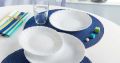 Marble Dinner Set- 50 Pieces - 6  Persons Serving-White. 