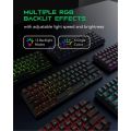 BLACK SHARK  SIXGILL K4 60% MECHANICAL KEYBOARD GAMING BLUE SWITCH FULL RGB WIRED PROGRAMMABLE (BLACK). 