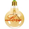 Pink Love Bulb 3 Watt G125 Globe Shape For Home Decor. 