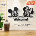 DECORA Welcome to Our Sweat Home 3D Wooden Wall Art | Wooden Wall Décor | 3D Laser Cut DIY Design Decoration Piece for Home Decor and Living Room | Decorative Stylish Wall Art | Wall Decoration Piece for Bedroom and Girls Room and for Gift Items. 