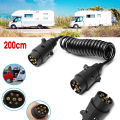 2M 7 Pin Car Towing Trailer Light Board Extension Cable Lead Truck Plug Socket Wire Part Couplings Circuit Plug Socket. 