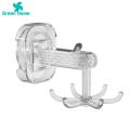 Reusable Wall-mounted Rack 1pc Storage Hook Kitchen Utensil Hanger 6 Hooks 360 Degree Rotatable No Drill Wall Mount under Cabinet Suction Cup Holder Organizer Home Supplies. 