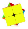Rubik's Cube 2x2 Sticker less High Quality, Magic Cube Puzzle Toy Multicolor With Original Pictures. 
