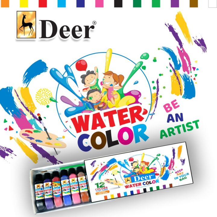 Deer Water Color Tube 12 Color