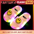 【FOOT SOFA】Cartoon LED Light Slippers for Kid Fashion Non Slip Unisex House Slippers Boys Girls Sandals Lightweight Comfortable Kid's Flip Flop. 