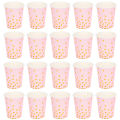 PINK GOLDEN PAPER CUPS - PACK OF 10 PAPER CUPS - PINK THEME PARTY TABLEWARE. 