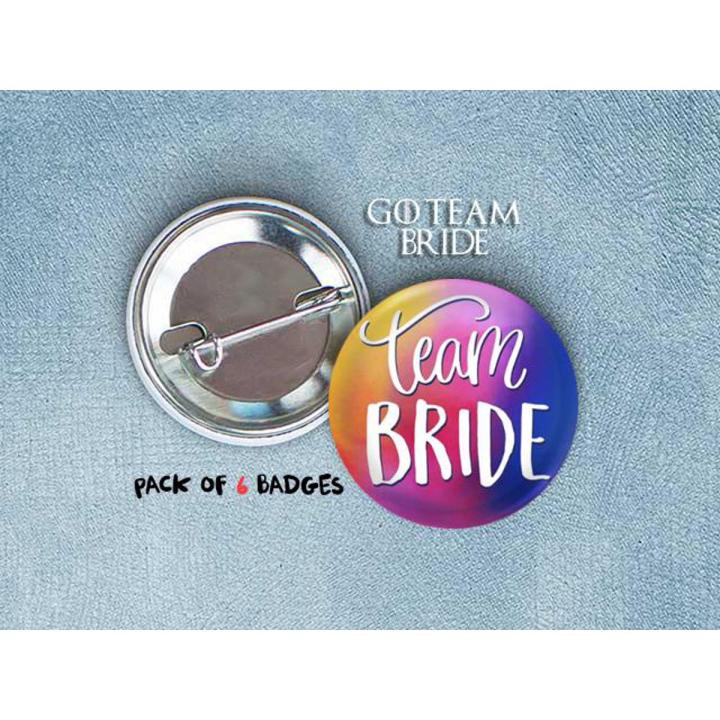 Team Bride Badges Weeding Season Larki Waly Shadi ka Mosam (6 Badges ...