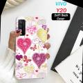 Vivo_Y20 Mobile Cover For Girls - Love Soft Case Cover. 