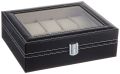 Premium Quality 10 Grids Watch Box PU Leather Watch Display Case Storage Box Organizer Watch Jewelry Display Box. 