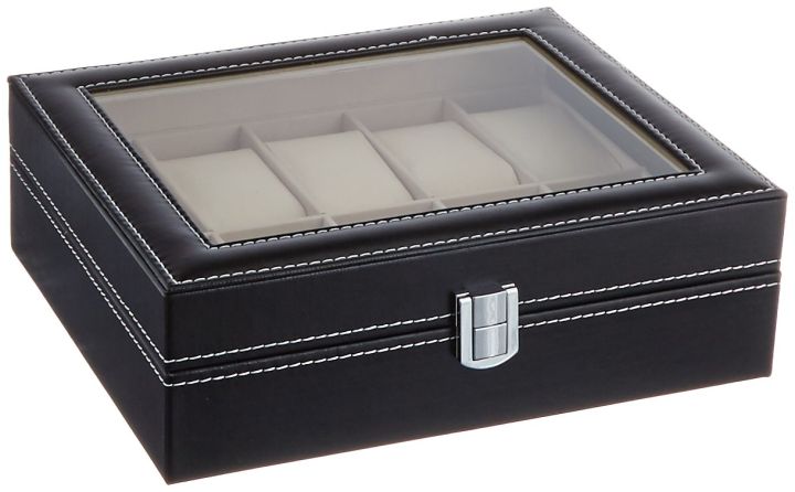 Premium Quality 10 Grids Watch Box PU Leather Watch Display Case Storage Box Organizer Watch Jewelry Display Box