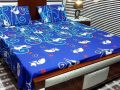 Pure Cotton King Size Bed Sheet 3 Piece Printed Bedsheet. 
