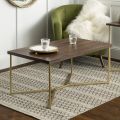 Center Table 2 by 4 feet Rectangular Shape Golden Farm Coffee table Dinning Table Drawing room table Stylish base table. 