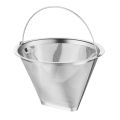 Cone Coffee Coffee Filter Reusable Stainless Steel Material with Handle. 
