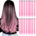 Pack of 3 Baby Pink highlights hair strips for girls and women's. 