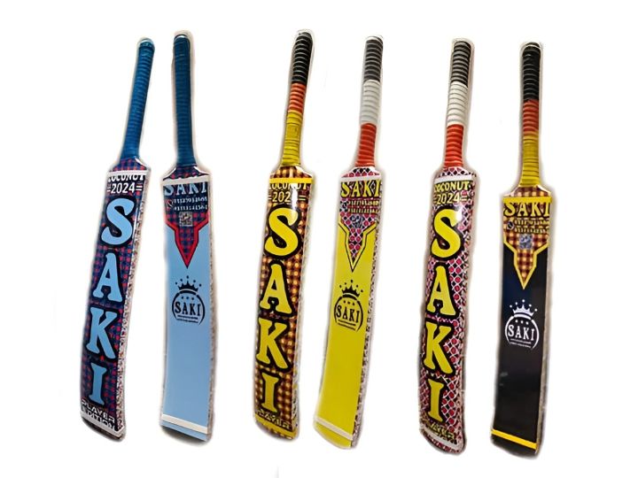 SAKI Cricket Bat Tape Ball Cricket Bat New edition 2024 - Kashmiri wooden handle -  Saki Cobra bat