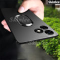 Phone case For infinix Hot 40i Back cover Finger Metal Ring Kickstand Car Holder Matte Soft Silicone Cover For infinix Hot40i 4G Cover cases. 