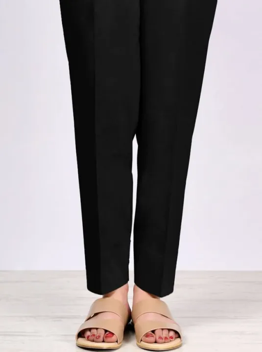 Black%20Plain%20Straight%20Trouser,Pants,Capri%20For%20Girls/Ladies%20imported%20Fabric%20-%20Image%204