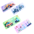 Fancy Transparent Plastic Pencil Geometry Box for boys and girls. 