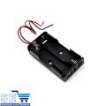 2 Cell 18650 Lithium ion Battery Case Holder Container With Wires. 