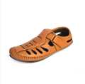 Stylish Roman Synthetic Leather Covered Sandals For Men. 