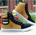 【ALLGOOD】Men's Oxford Shoes Casual High Top Shoes Leather Shoes Canvas Sneakers New Ankle Boots. 
