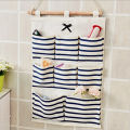 6/8 Pockets Cotton Linen Fabric Wall Door Hanging Bag Organizer Storage Pouch. 